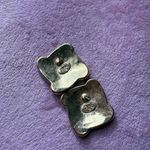 Trifari Vintage Style Black Gold Earring Lot of 3 Pairs Statement Dangle Square Studs Photo 5