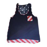 Rue 21  4th Of July Tank Top Navy Blue Striped Pocket Size Large **Item 0714 Photo 4
