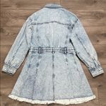 We The Free Free People Chain of Command Pleated Blue Mini Dress Size Large Photo 5