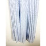 ASOS DESIGN Ruched Front Pleated Midi Dress Size 6 Smocked Waist Texture Blue Photo 9