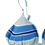 Hollister Blue Striped Padded Triangle Bikini Top Size Medium Photo 0