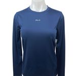 Ralph Lauren NEW RLX Micro Poly Jacquard Women's Blue Long Sleeve Shirt Top S Photo 0
