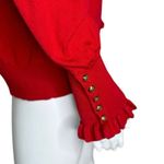 Lauren Ralph‎ Lauren Sweater Womens Large Red Balloon Sleeve Boho Classic Preppy Photo 4