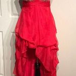 La Joi Mode La Joli Mode Colorful Coastal Chiffon Beads Embellished Vintage y2k High Low Formal Evening Draped Prom Photo 0