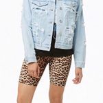 Forever 21 Light Wash Blue Distressed Denim Jean Jacket Photo 2
