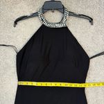 Mac Duggal  26533 High Slit Halter Gown Rhinestone Details Black 6 Photo 9