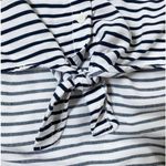 Beach Lunch Lounge Sleeveless Button Up Striped Tie Top sz M Photo 4