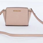 Michael Kors  Selma Mini Crossbody Purse Saffiano Leather Blush Pink Chic Preppy Photo 0