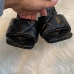 Nasty Gal  Black Faux Leather Quilted Heeled Mules Photo 10