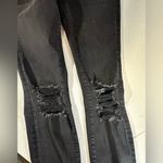 Forever 21  Distressed Knee High Rise Skinny Jeans Black Size‎ 28 NWT Photo 11