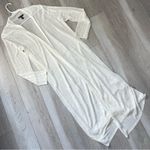 Eileen Fisher Cardigan organic linen crepe duster womens White (medium) natural Photo 1