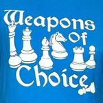 Tultex Chess “Weapons of Choice” Electric Blue Graphic T-Shirt Size XL Photo 1