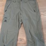 Salomon women’s nylon green cropped pants size 36 Photo 0