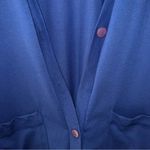 Jaclyn Smith Jaclyn Sport Vintage Royal Blue Cardigan Sweatshirt With Flaw Size Large Photo 5