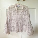 Libby Edelman Light Pink Blouse With Black Detailing Photo 0