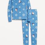 Old Navy NEW  Polar Bear Holiday Print Blue Waffle Knit Pajama Set Size Small Photo 2