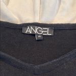 Angel Black and White Women's Hoodie Lightweight Sweater Top Size XL Photo 2