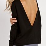 Varley  Kingsmill Open Back Pullover Sweatshirt Black‎ Size Small Photo 0