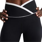 Year of Ours Veronica Legging Ribbed Two Tone Black White Large Photo 3