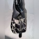 Coach Y2K Lexi Black & Gray Signature Jacquard Monogram Canvas Leather Bag Purse Photo 8