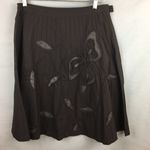 Yoana Baraschi  Brown Pleated Embroidered Knee Length Skirt 4 Photo 2