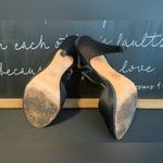 BP black satin strappy heels size 7 Photo 4