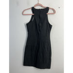 Junior Girl Knee Length Bodycon Party Dress Size 3 Black Back Zip Tiered Cut Out Photo 1