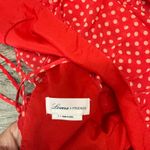 Lovers + Friends  RED POLKA DOT LONG SLEEVE CROP TOP WITH LACE UP BACK size small Photo 2