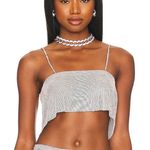 Camila Coelho Noemi Top in Silver Rhinestone Photo 0