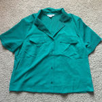 Athleta  Green Echo Top Button Down Photo 0