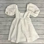 Free People violet mini White Puff Sleeve dress Photo 2