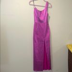 Black Halo Womens  Eve By Lauren Berman One Shoulder Shimmer Gown Maxi Dress Photo 2