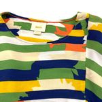 Maeve  Anthropologie Milla Striped Multicolor Short Sleeve Blouse Size Small Photo 9