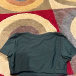 Aerie Smoothez by  Dark Green Short Sleeve Crop Top Banded Size Large Photo 2