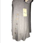 Misia grey short sleeve top with buttons on side Gray Photo 3
