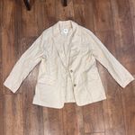 Gap Womens Large Relaxed Linen Blend Blazer Lightweight Casual Work Jacket Photo 3