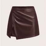 Brown leather skirt Photo 0