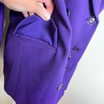 Carlisle Collection Blazer Suit Jacket 12 Purple Double Breasted Contemporary Photo 11
