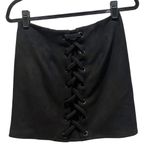 Rue 21 New Women’s Faux Suede Black Mini Skirt Size Medium NWT Photo 0