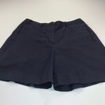 Brooks Brothers  Women’s Flat Front Chino Shorts Navy Blue Size 12 Photo 1