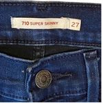 Levi's 710 Super Skinny Dark Wash Denim Blue Jeans ~ Women's Size 27 Photo 5