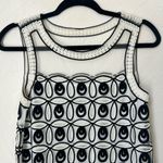 Badgley Mischka  nylon black white above knee sleeveless dress size 0 Photo 2
