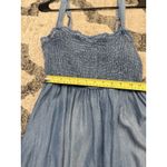 Miami For Francesca’s Chambray Smocked‎ Tie Dress Size S Blue Photo 6