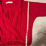 FP Beach Red Keepin It Classy Low Cut Wrap Top Size M Photo 6