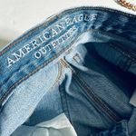 American Eagle  Vintage High Rise Cotton Two Tone Frayed Hem Button Fly Jeans Photo 2