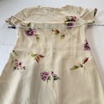 Talbots Vintage Neutral Floral Short Sleeve Silk Dress Size 10 Photo 5