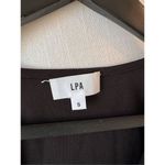 LPA Sheer Long Sleeve Deep V Bodysuit in Black Women’s Size Small Photo 2