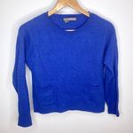 360 Cashmere 360‎ Cashmere Cobalt Blue Sweater Crewneck Pocket Front S Small Luxury Photo 7