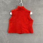 VTG Paul Harris Design 100% Boiled Wool XL Orange Cropped Full Zip Vest Photo 4