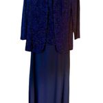 Alex Evenings Blue 2 Piece Set Jacket and Evening Gown - Size 10 Photo 0